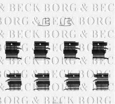 Комплектуючі, колодки дискового гальма BORG & BECK BBK1205