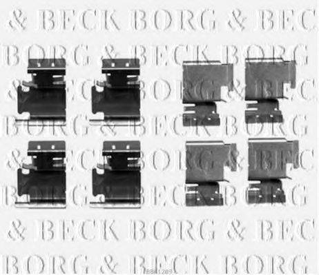 Комплектуючі, колодки дискового гальма BORG & BECK BBK1209