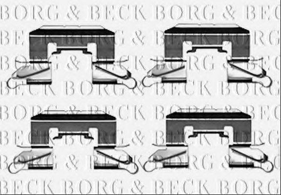 Комплектуючі, колодки дискового гальма BORG & BECK BBK1212
