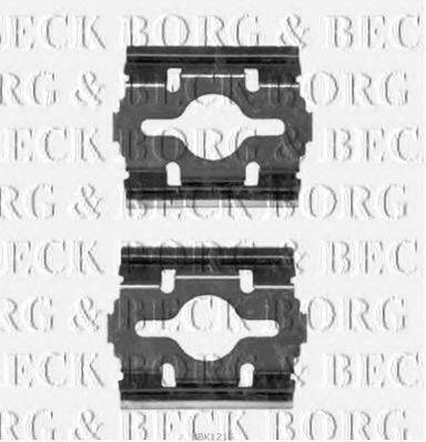 Комплектующие, колодки дискового тормоза BORG & BECK BBK1215