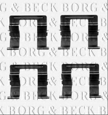 Комплектуючі, колодки дискового гальма BORG & BECK BBK1232