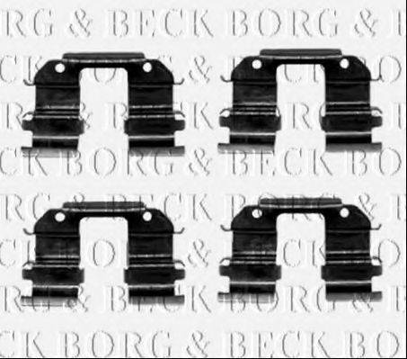 Комплектуючі, колодки дискового гальма BORG & BECK BBK1233
