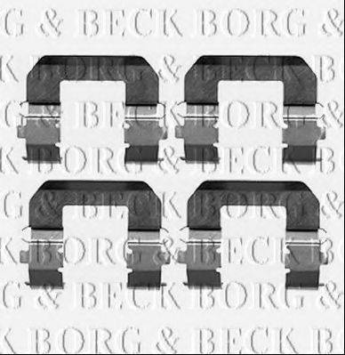 Комплектуючі, колодки дискового гальма BORG & BECK BBK1238