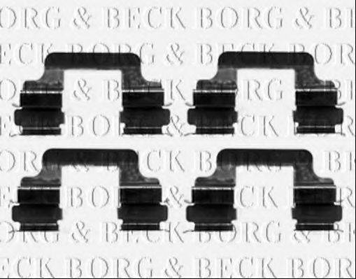 Комплектуючі, колодки дискового гальма BORG & BECK BBK1241
