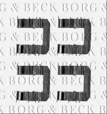 Комплектуючі, колодки дискового гальма BORG & BECK BBK1252