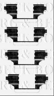 Комплектуючі, колодки дискового гальма BORG & BECK BBK1270