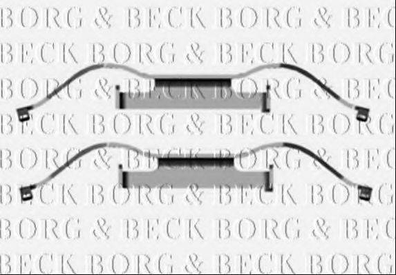 Комплектующие, колодки дискового тормоза BORG & BECK BBK1281