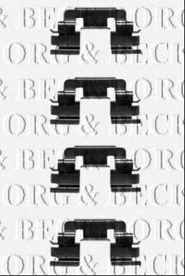 Комплектуючі, колодки дискового гальма BORG & BECK BBK1298