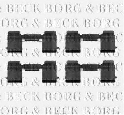 Комплектуючі, колодки дискового гальма BORG & BECK BBK1303