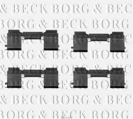 Комплектующие, колодки дискового тормоза BORG & BECK BBK1304