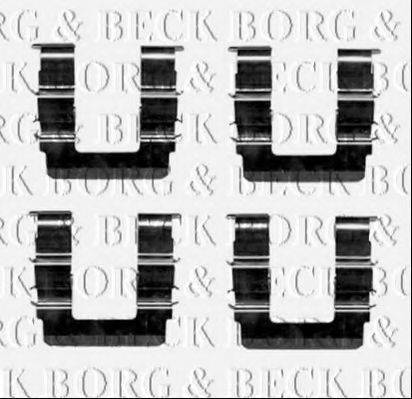 Комплектующие, колодки дискового тормоза BORG & BECK BBK1333