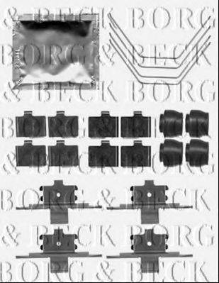Комплектующие, колодки дискового тормоза BORG & BECK BBK1341