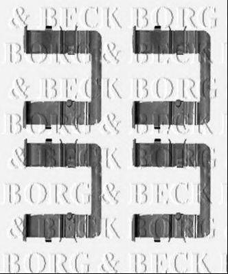 Комплектуючі, колодки дискового гальма BORG & BECK BBK1351