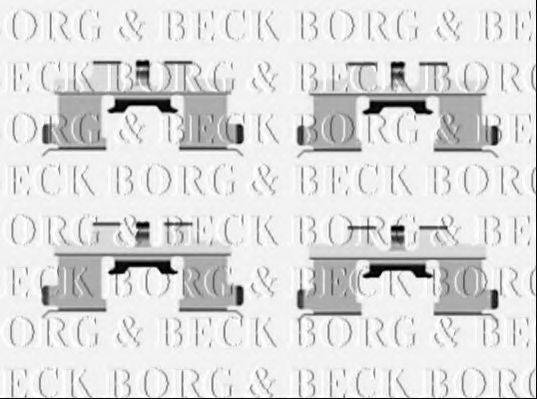 Комплектуючі, колодки дискового гальма BORG & BECK BBK1372