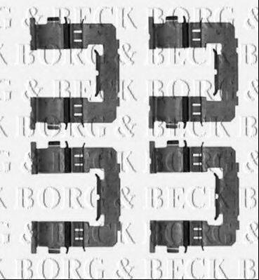 Комплектуючі, колодки дискового гальма BORG & BECK BBK1389