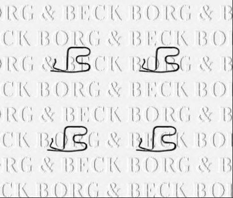 Комплектуючі, колодки дискового гальма BORG & BECK BBK1391