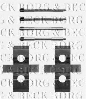 Комплектующие, колодки дискового тормоза BORG & BECK BBK1431