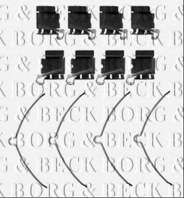 Комплектуючі, колодки дискового гальма BORG & BECK BBK1442