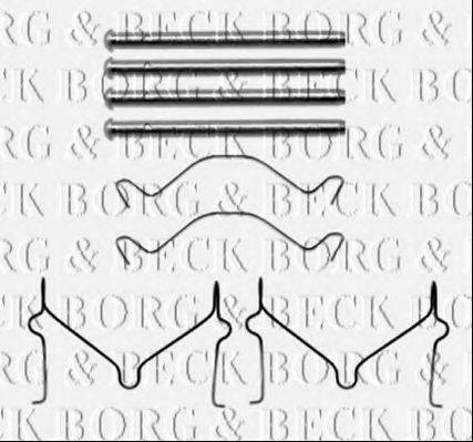 Комплектуючі, колодки дискового гальма BORG & BECK BBK1486