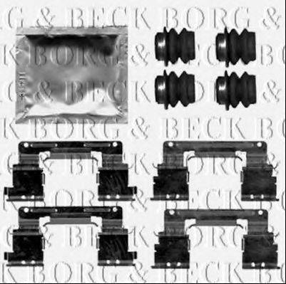 Комплектующие, колодки дискового тормоза BORG & BECK BBK1518