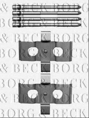 Комплектующие, колодки дискового тормоза BORG & BECK BBK1519