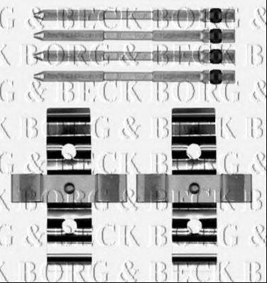 Комплектующие, колодки дискового тормоза BORG & BECK BBK1527