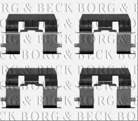 Комплектующие, колодки дискового тормоза BORG & BECK BBK1533