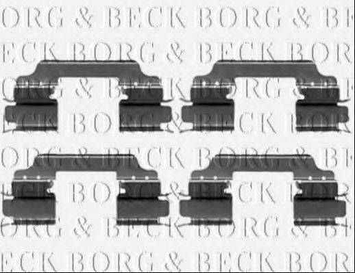 Комплектующие, колодки дискового тормоза BORG & BECK BBK1534