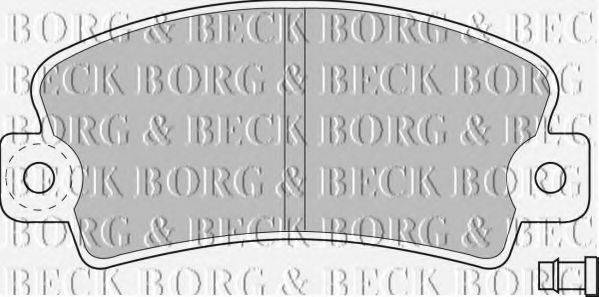 Комплект гальмівних колодок, дискове гальмо BORG & BECK BBP1036