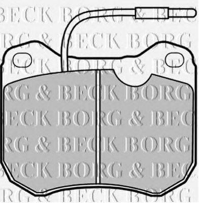 Комплект гальмівних колодок, дискове гальмо BORG & BECK BBP1064