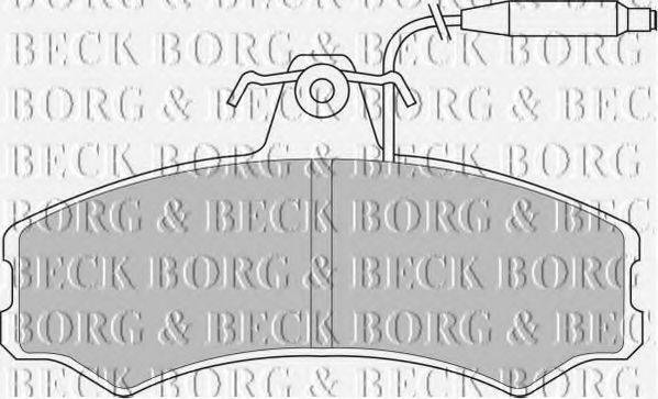 Комплект гальмівних колодок, дискове гальмо BORG & BECK BBP1082