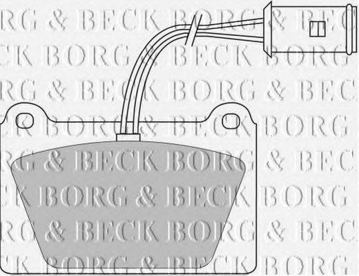 Комплект гальмівних колодок, дискове гальмо BORG & BECK BBP1113