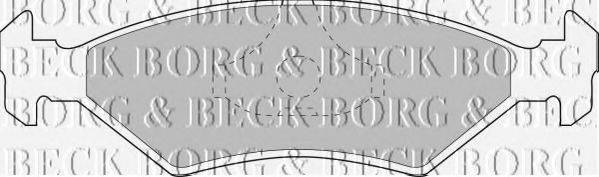 Комплект гальмівних колодок, дискове гальмо BORG & BECK BBP1118