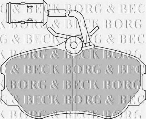 Комплект тормозных колодок, дисковый тормоз BORG & BECK BBP1141