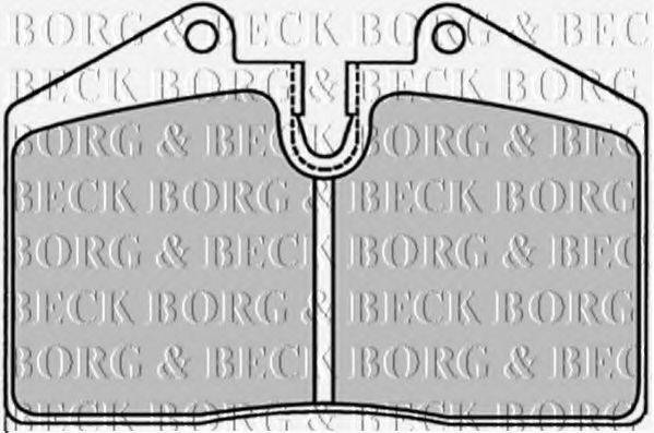 Комплект гальмівних колодок, дискове гальмо BORG & BECK BBP1227