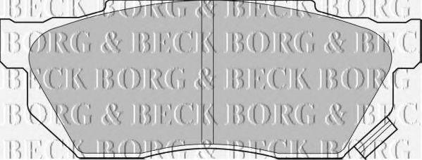 Комплект гальмівних колодок, дискове гальмо BORG & BECK BBP1236