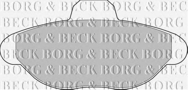 Комплект гальмівних колодок, дискове гальмо BORG & BECK BBP1391