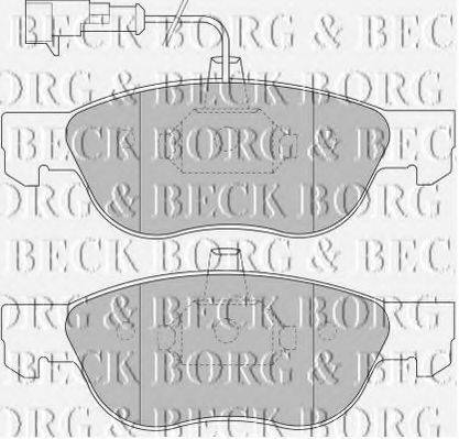 Комплект гальмівних колодок, дискове гальмо BORG & BECK BBP1452