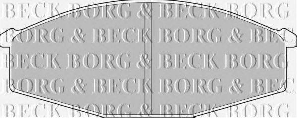 Комплект гальмівних колодок, дискове гальмо BORG & BECK BBP1497
