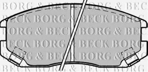 Комплект гальмівних колодок, дискове гальмо BORG & BECK BBP1518