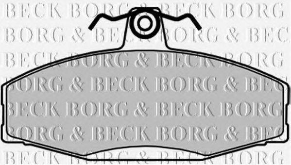 Комплект гальмівних колодок, дискове гальмо BORG & BECK BBP1604
