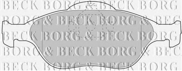 Комплект гальмівних колодок, дискове гальмо BORG & BECK BBP1615