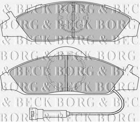 Комплект гальмівних колодок, дискове гальмо BORG & BECK BBP1633