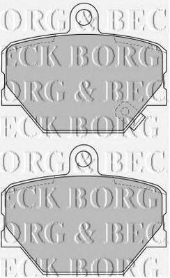 Комплект гальмівних колодок, дискове гальмо BORG & BECK BBP1679