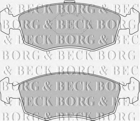 Комплект гальмівних колодок, дискове гальмо BORG & BECK BBP1748