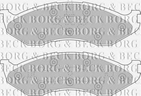 Комплект гальмівних колодок, дискове гальмо BORG & BECK BBP1794