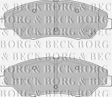 Комплект гальмівних колодок, дискове гальмо BORG & BECK BBP1795