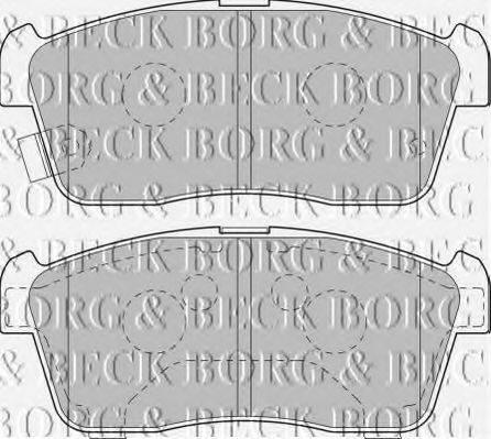 Комплект гальмівних колодок, дискове гальмо BORG & BECK BBP1801