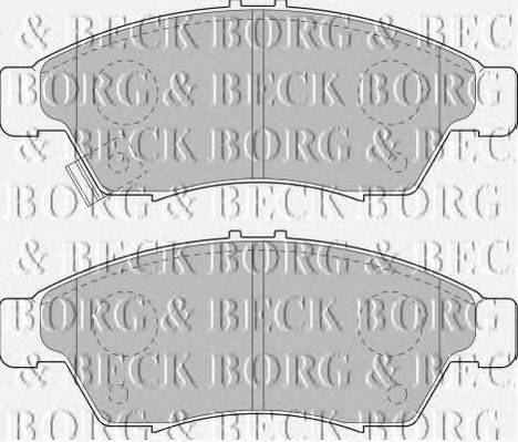 Комплект гальмівних колодок, дискове гальмо BORG & BECK BBP1802