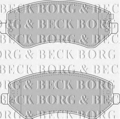 Комплект гальмівних колодок, дискове гальмо BORG & BECK BBP1830